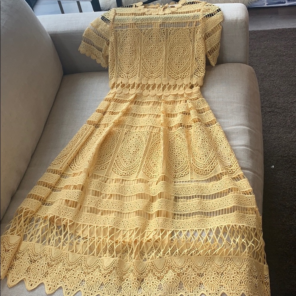 Yellow maje dress worn twice!